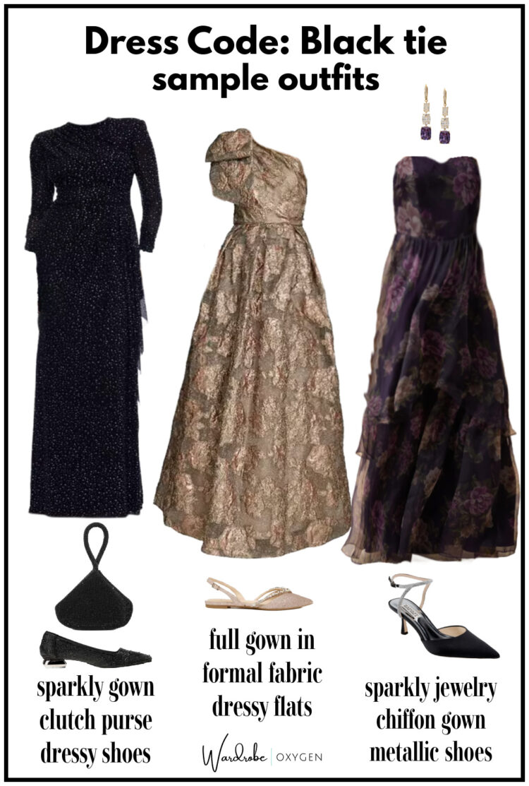 black tie dress code outfit advice for women over 40