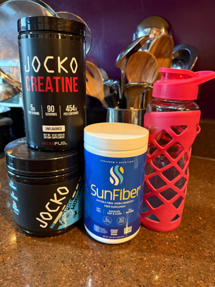 My Perimenopausal "Cocktails" 2 perimenopausal morning preworkout with fiber and creatine