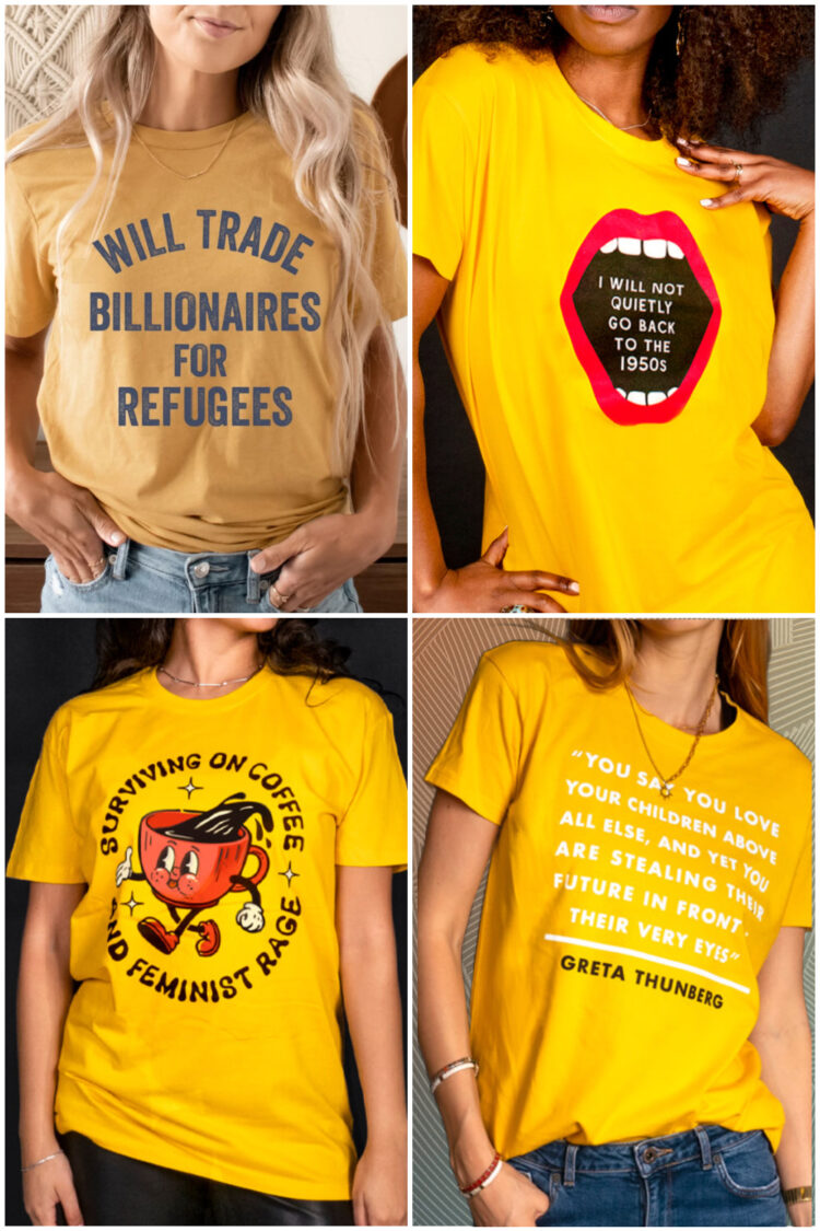 wear yellow yellow activism tshirts for october 18 no kings