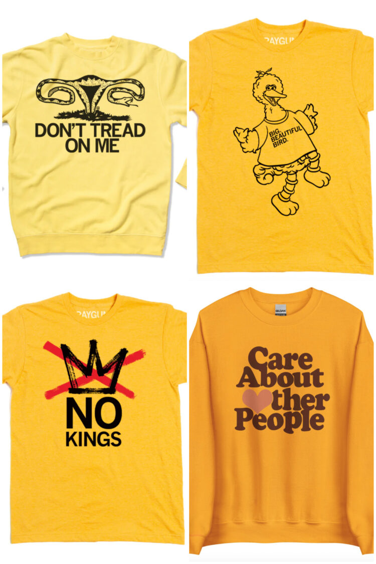 wear yellow Wear yellow shirts for no kings