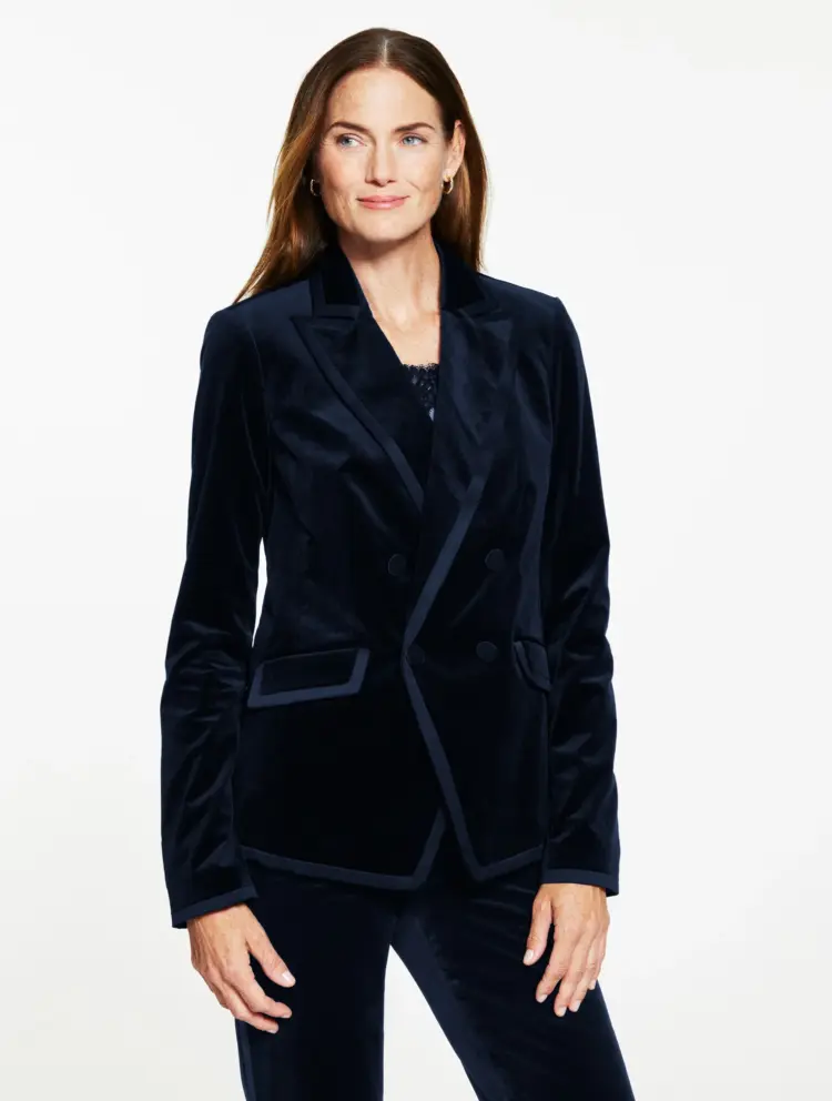 Why You Need a Cocktail Pantsuit (AKA a Lady Tux) 4 talbots velveteen pantsuit