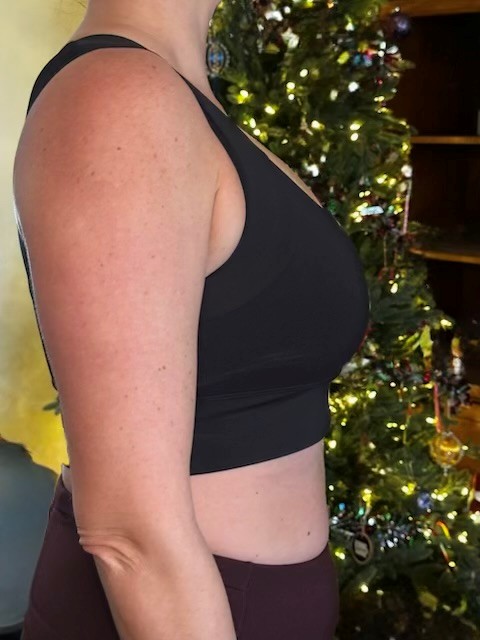 Forme Bra Review side view of the Forme Power+ Bra for a Forme bra review in midlife