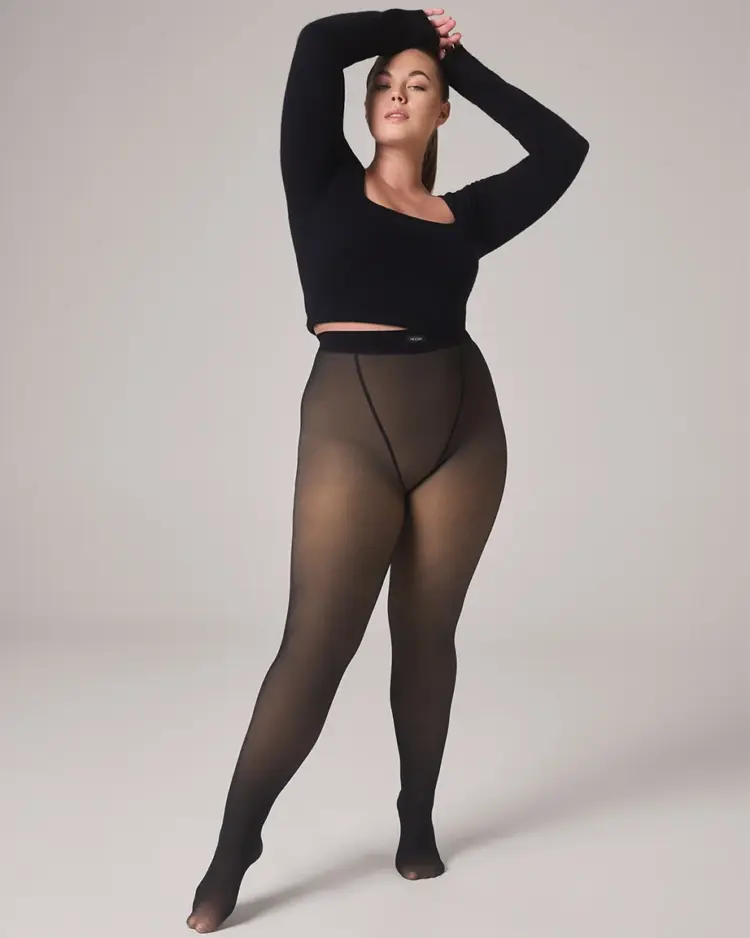 I've found these are the best quality tights for women 6 NOOSH Toast sheer illusion tights plus size fleece tights four skintones