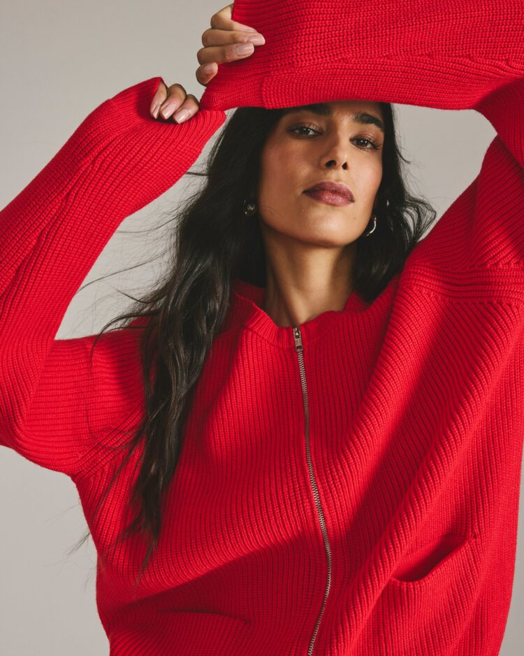 Universal Standard Better Than Wool Zip Cardigan