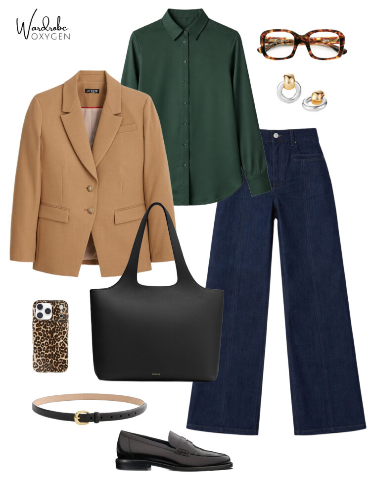 The Trouser Jeans Guide: Where to Shop + 5 Ways to Style Them in 2026 5 how to style trouser jeans for work pair with structured blazer, silk blouse, and loafers